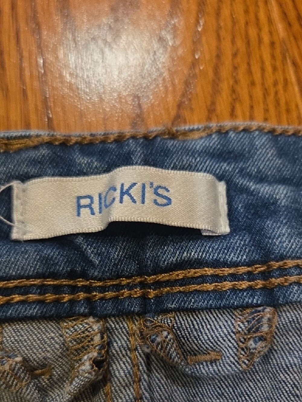 Ricki's Distressed Rolled Hem Denim Shorts - Picture 2 of 3
